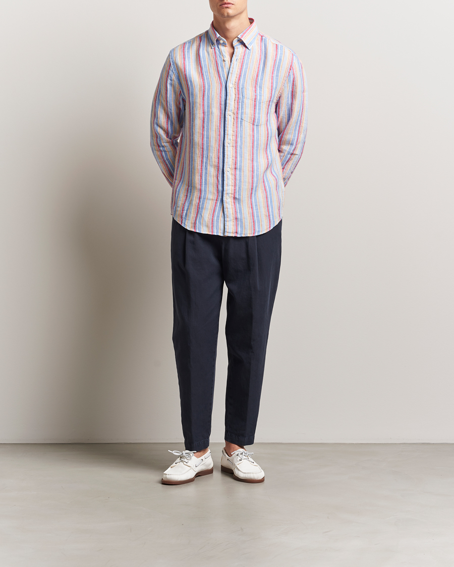 GANT Regular Fit Linen Striped Shirt Multi