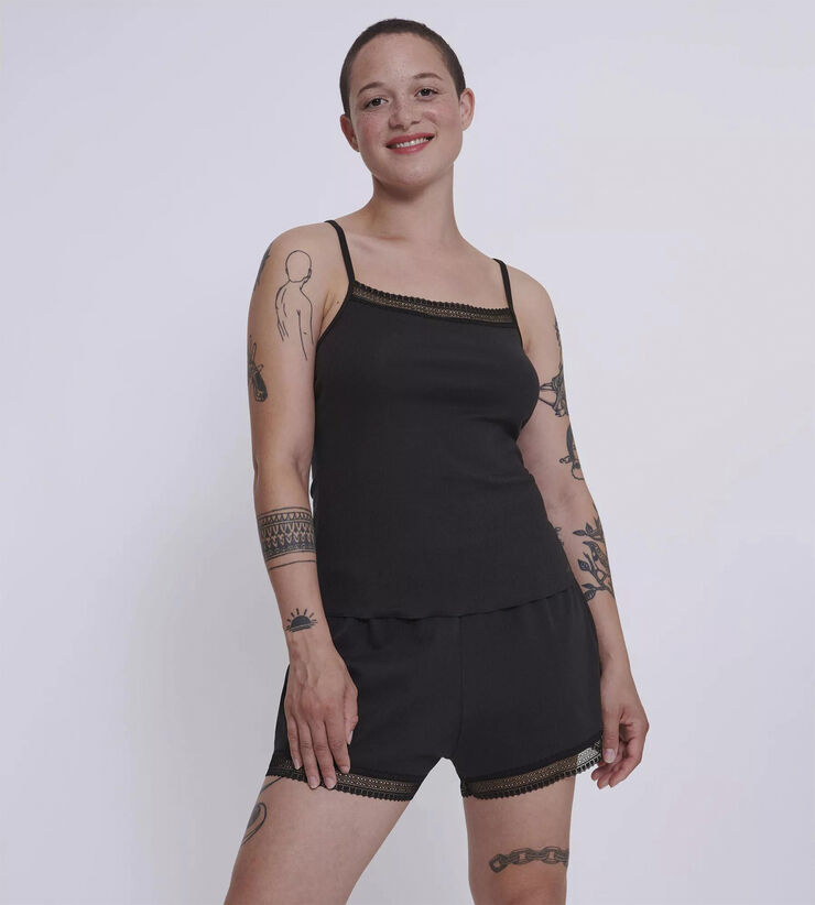 Sloggi sloggi GO Ribbed Spaghetti Top Black