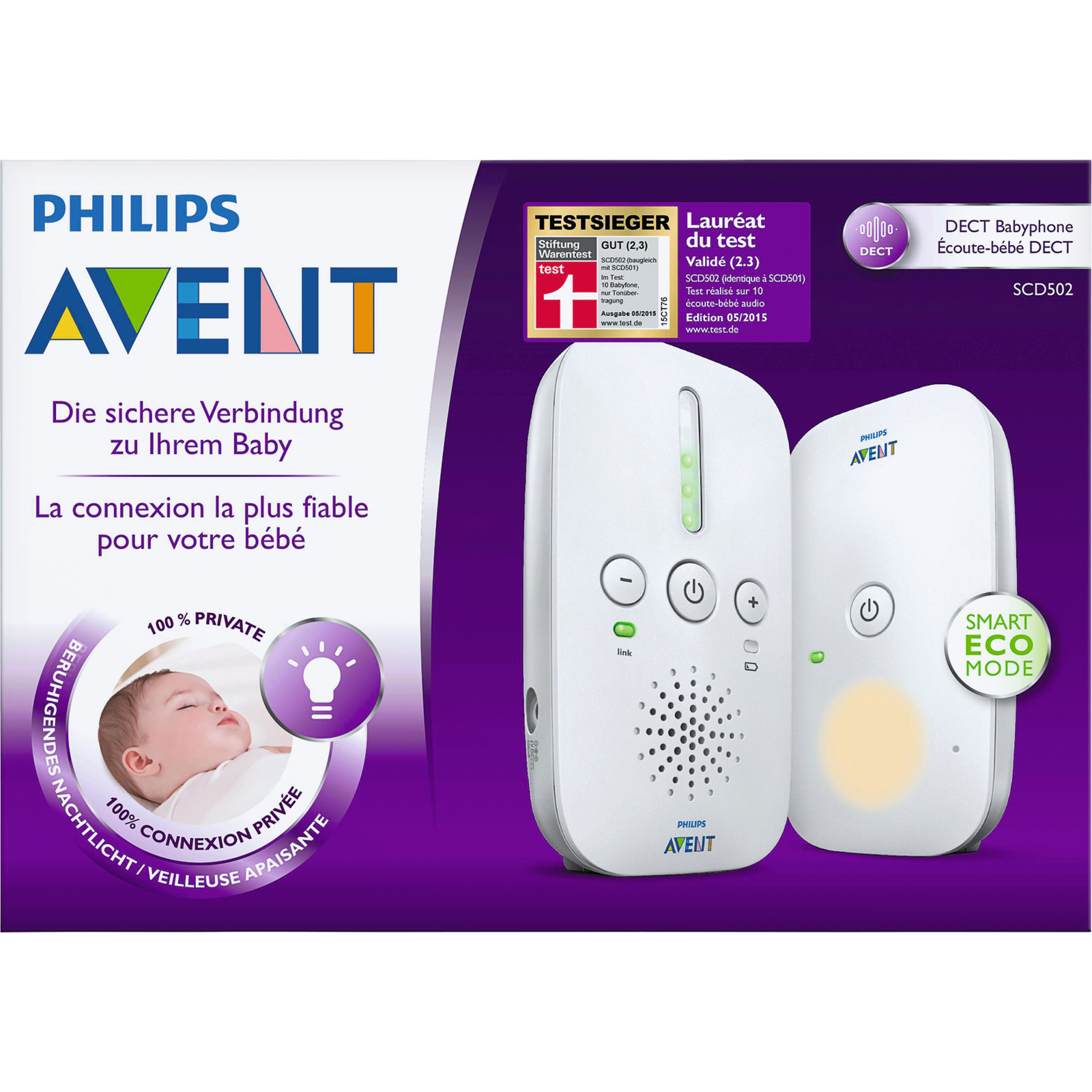 Philips Babyphone weiss SCD502/26