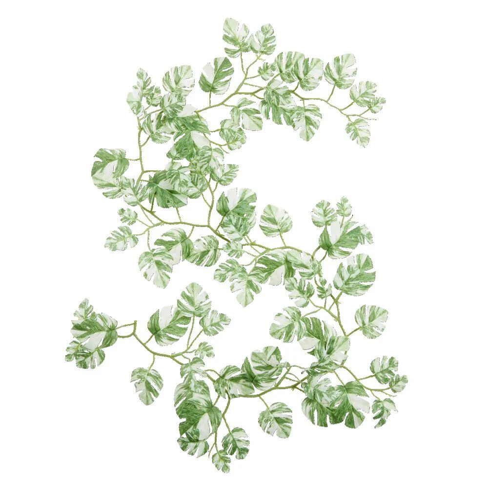 Guirlande monstera artificiel vert L150cm