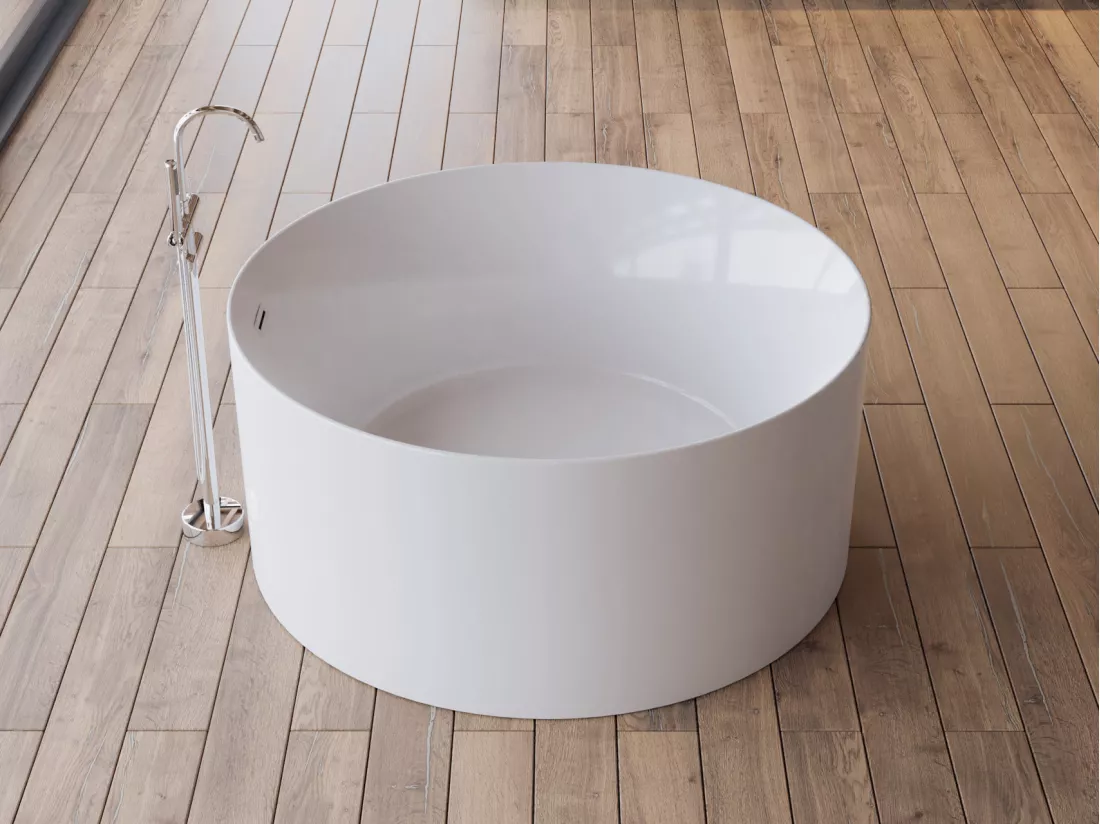 Baignoire îlot ronde LOOM 2.0, 130X130cm, by SPALINA