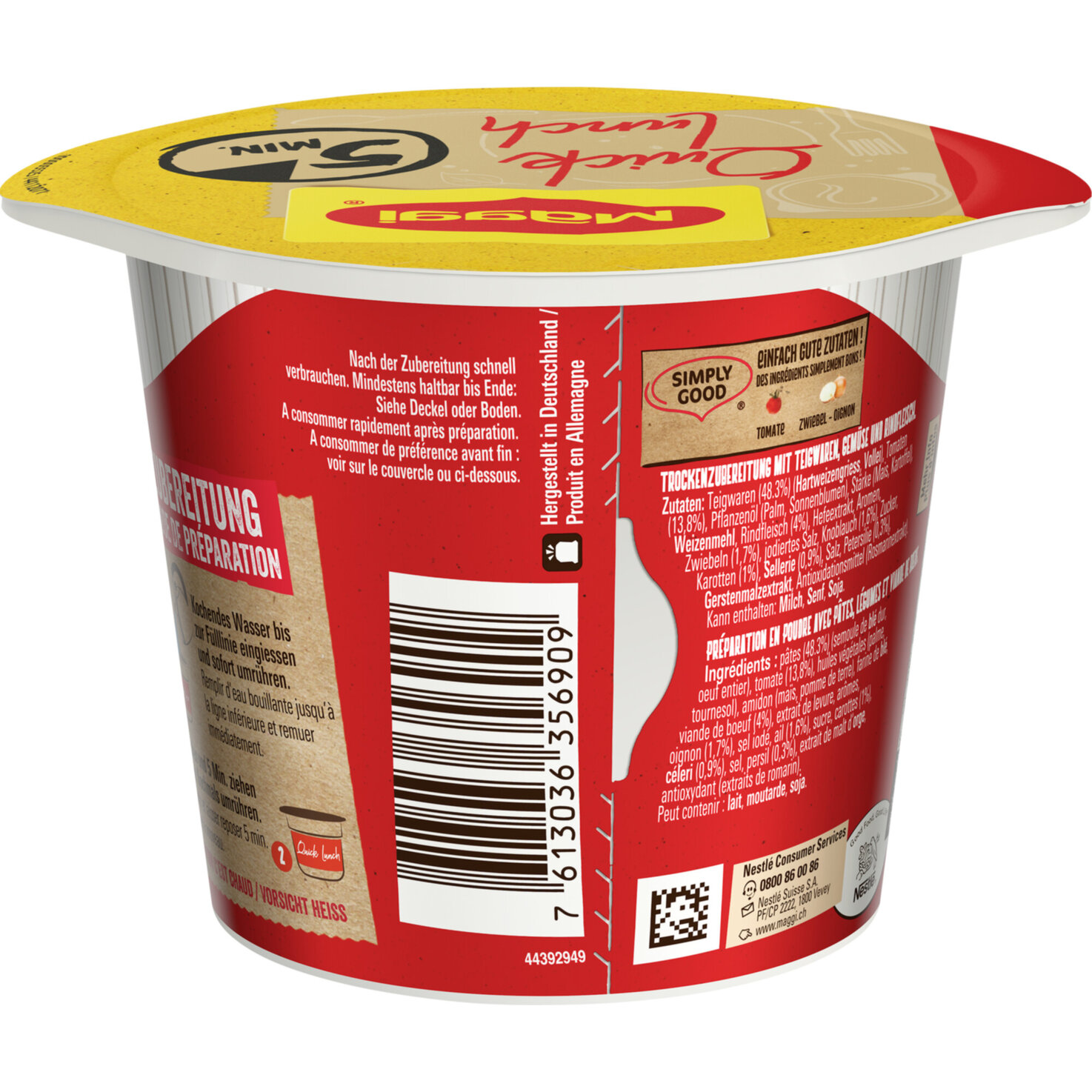 Maggi Quick Lunch Pasta Bolognese