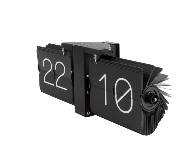 Flip clock No Case black, matt black stand