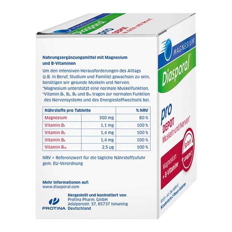 Magnesium Diasporal pro + B-Vit.DEPOT Musk. + Nerv.Tab, 90 St