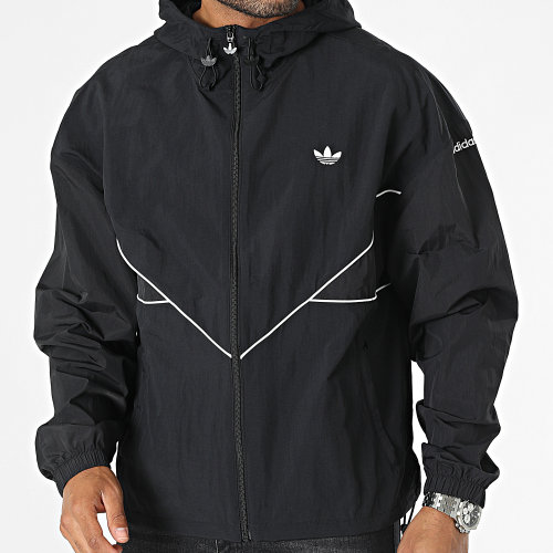 Coupe-Vent Zippé Capuche HR3322 Noir