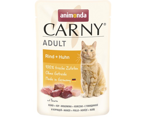 Animonda Carny Adult natvoer voor katten, rund & kip, 85 g
