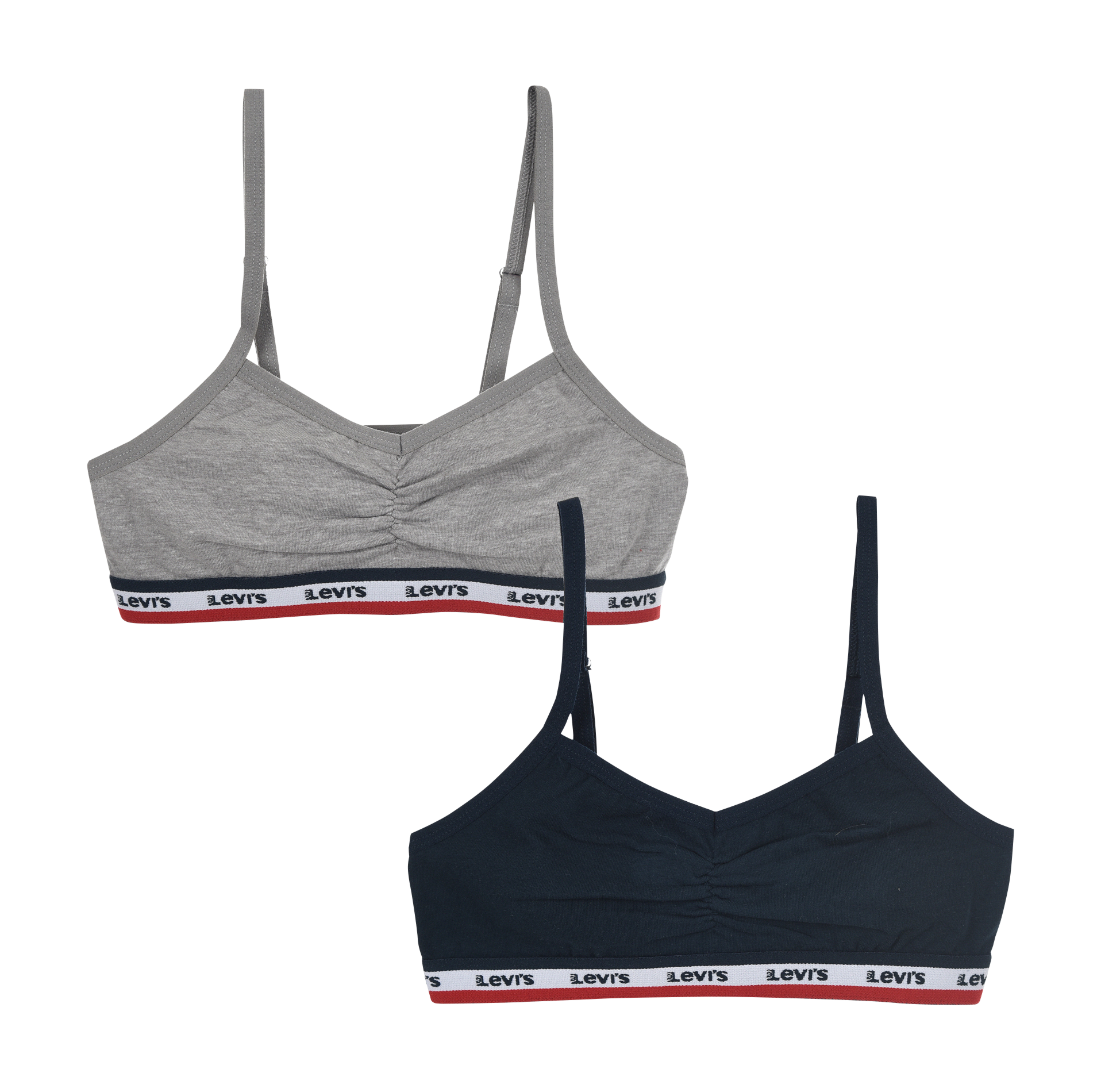 Lot de deux brassières en coton mélangé | Bleu
