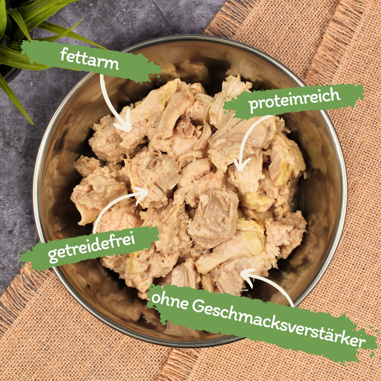 Lyra Pet Lecker.Pet Luna's 100 % Huhn und Pute Hundefutter Nassfutter 6x400 g