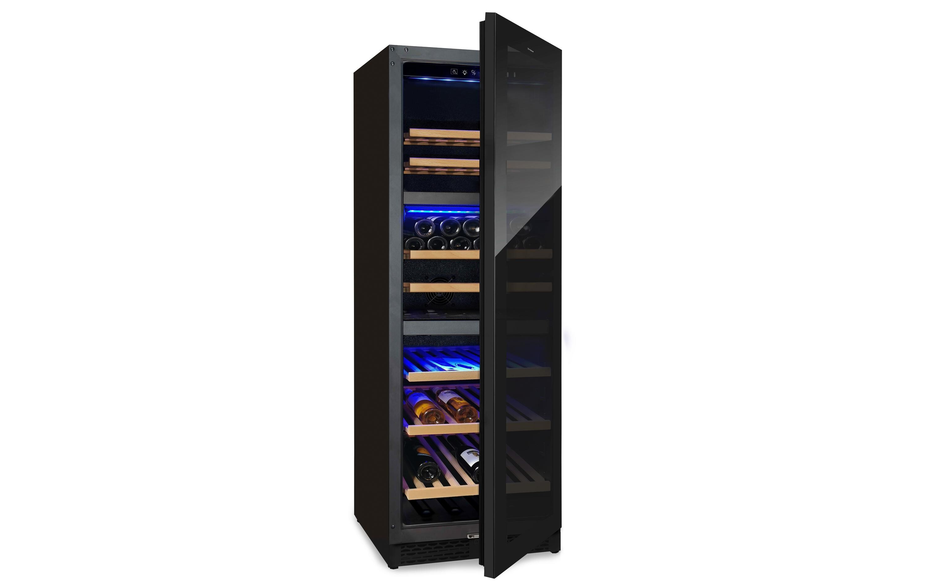 Weinklimaschrank 7745.6845 Schwarz, Rechts<br>Edler Weinklimaschrank mit Triple Zone und Touch Display