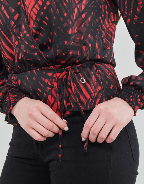 Guess - LS PIPER TOP - Rouge / Noir