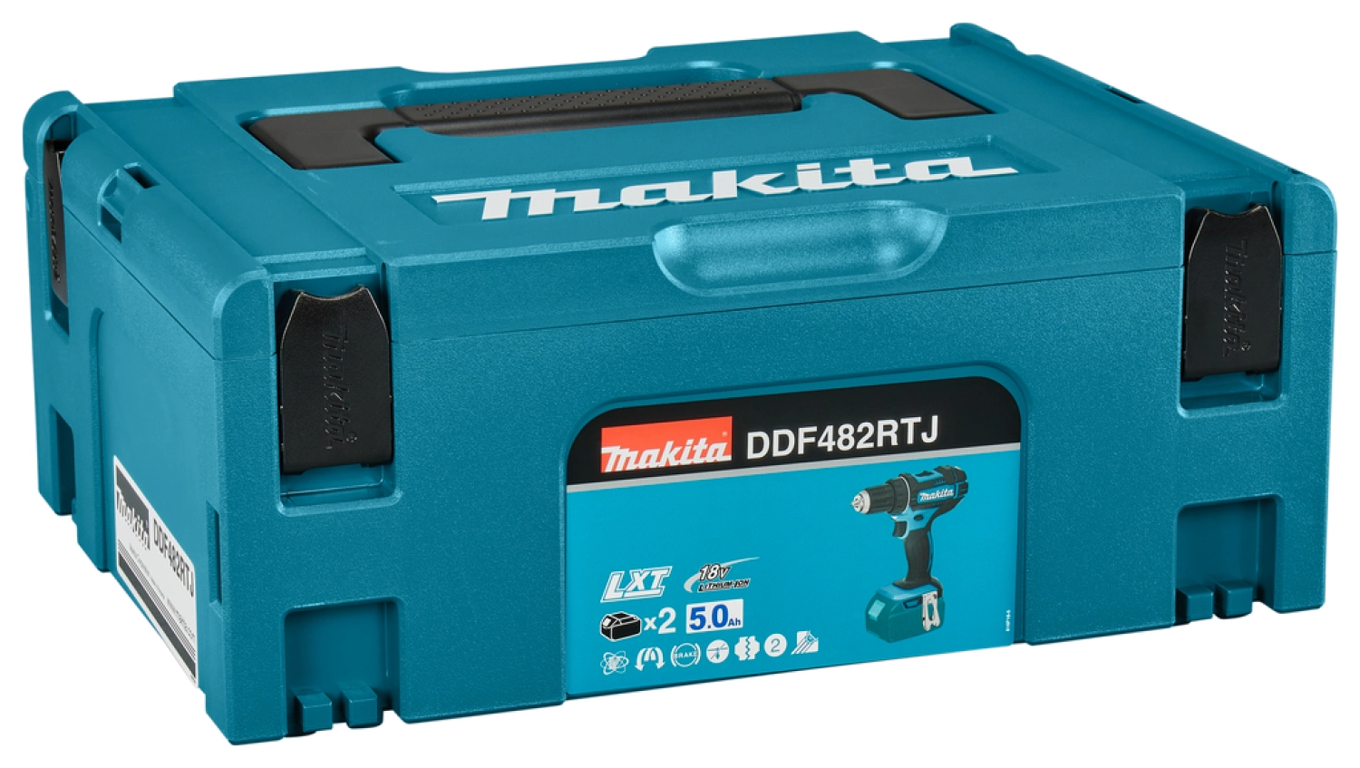 Makita DDF482RTJ 18V Li-Ion accu boor-/schroefmachine set (2x 5.0Ah accu) in Mbox