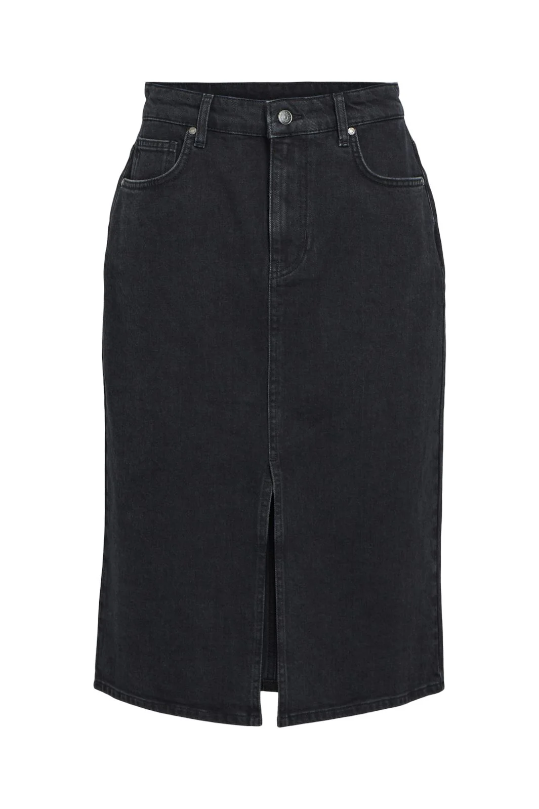 Object Objellen Midi Denim Skirt 4614168 black denim