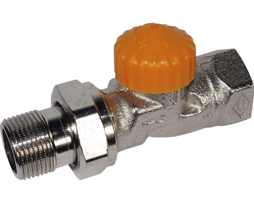 Heimeier thermostatische afsluiter Eclipse doorstroomtype 3/4 inch nikkel 3932-03.000