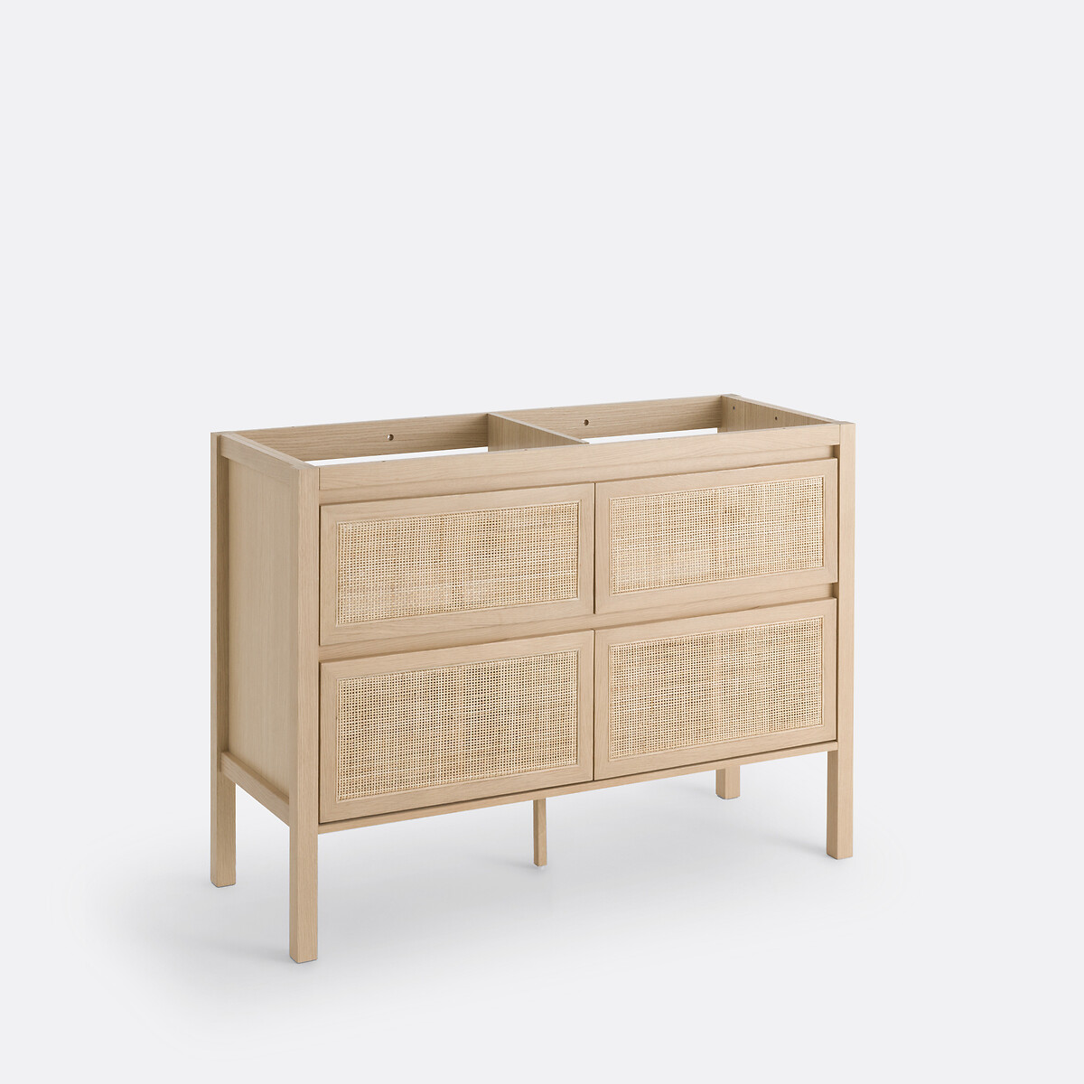 LA REDOUTE INTERIEURS<br>Móvel de lavatório com 4 gavetas em madeira de rattan L120cm, Lumpa