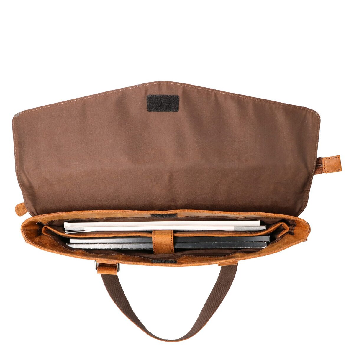 LD Lederwaren Schoudertas Hunter Bruin