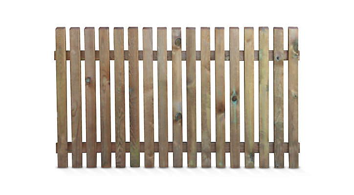 Clôture bois Blooma Fuldda marron 180 x h.100 cm