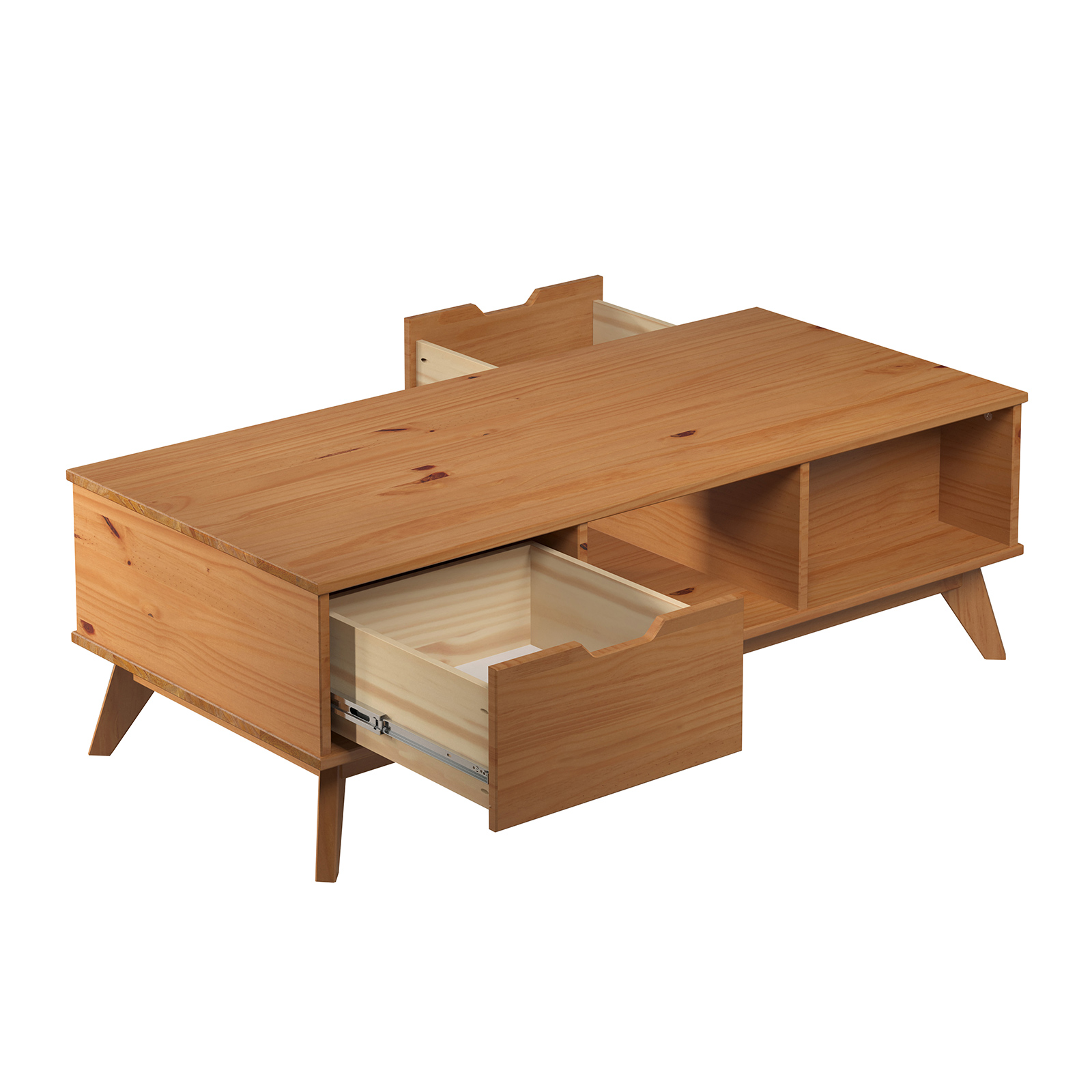 Couchtisch - honigfarben - Kiefer massiv - 120 cm breit