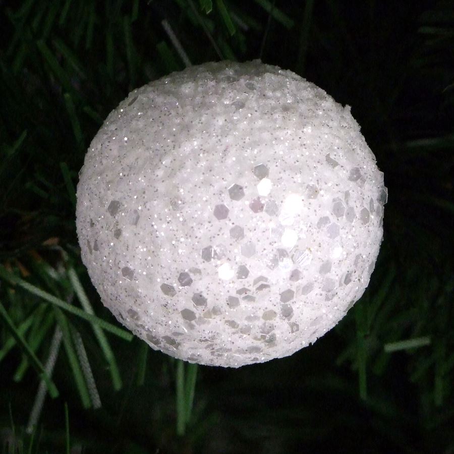 Weihnachtsbaumkugeln Schneeball 5cm 24er-Set