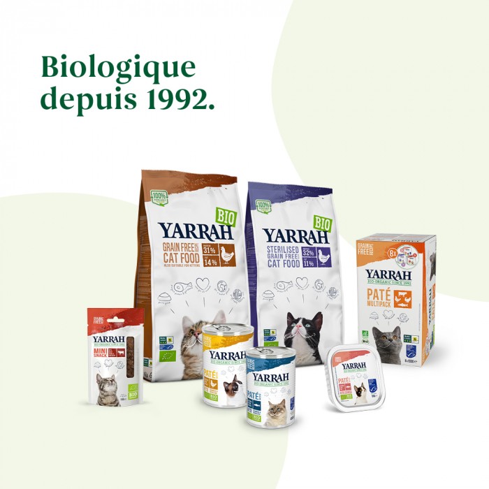 Yarrah croquettes bio sans céréales pour chat adulte