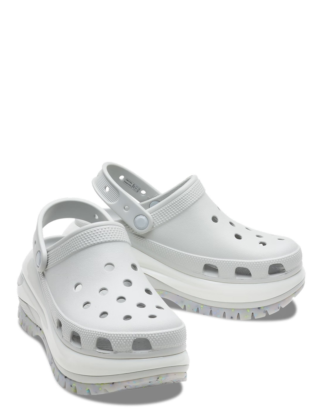 crocs Sabots Femme Classic Mega Crush Clog Gris