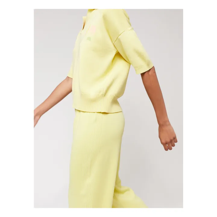 Bobo Choses Pull col Polo Coton Bio - Collection Femme  | Jaune