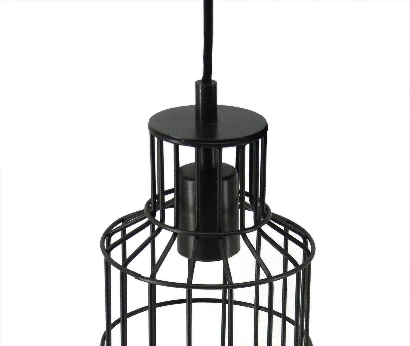 Minimalistische hanglamp, zwart, rasterhanglamp, 34 cm | Woonkamer/eetkamerlamp
