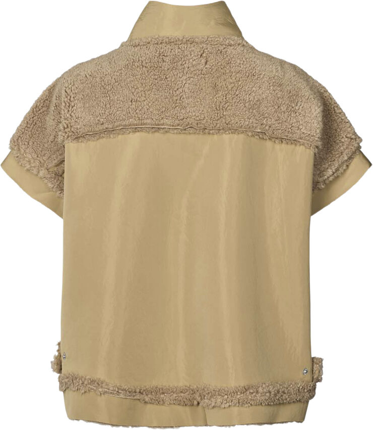 Rabens Saloner Faux shearling tunic vest - Tamys Amber