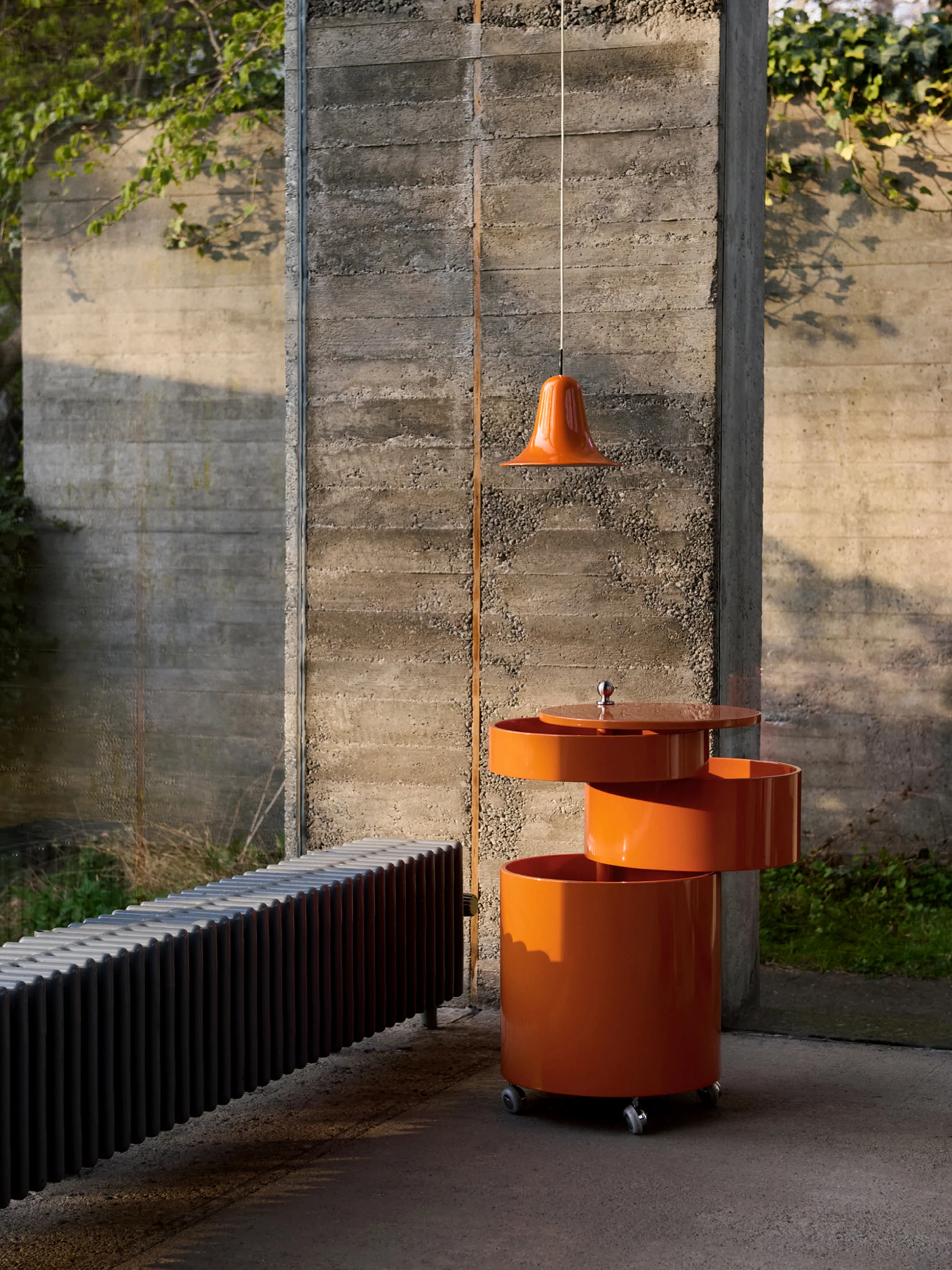 Ronde rolcontainer Barboy, Design Verner Panton