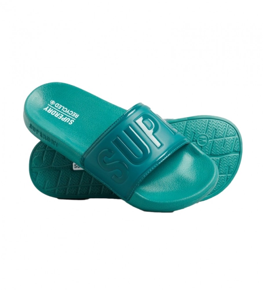 Superdry Chanclas de piscina Code Core verde