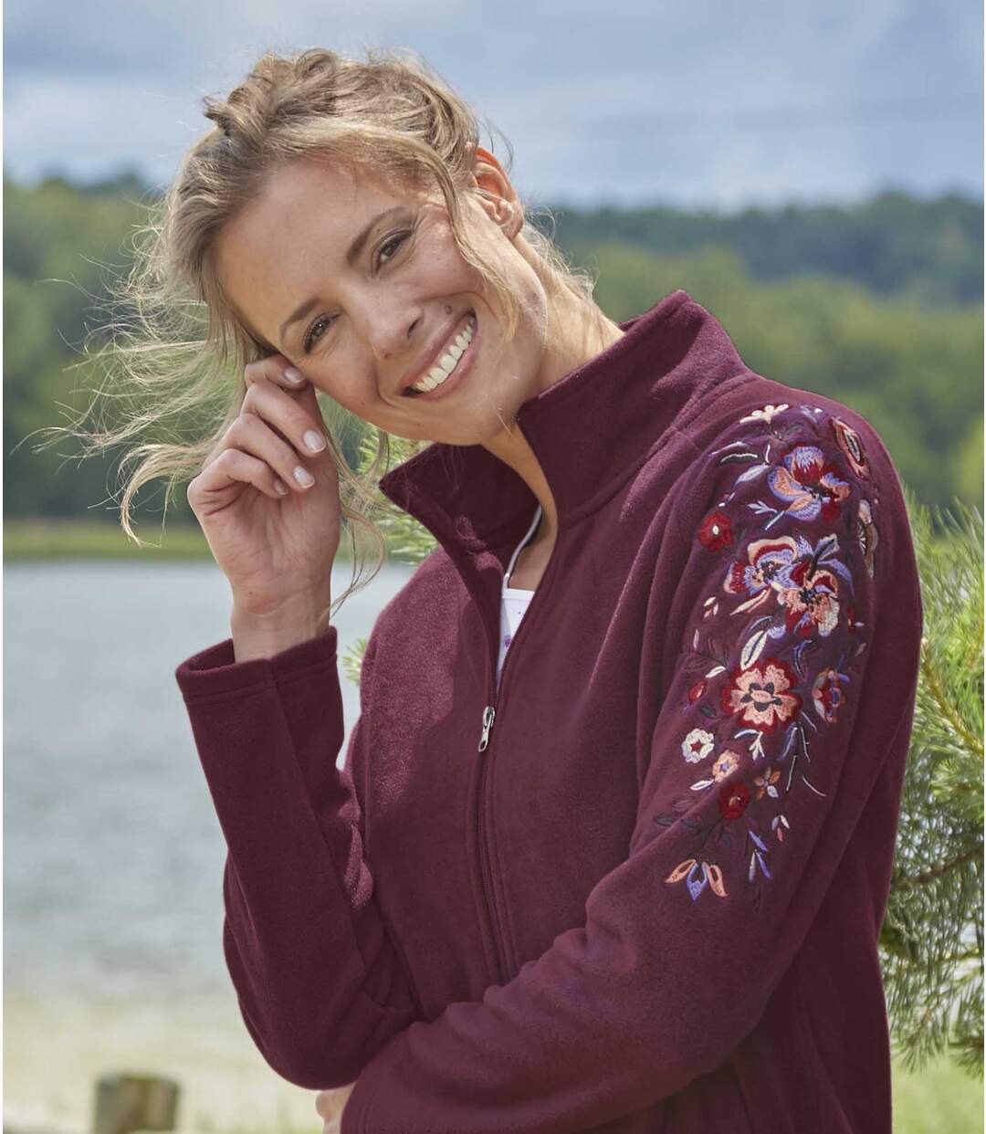 Veste Polaire Manches Brodées