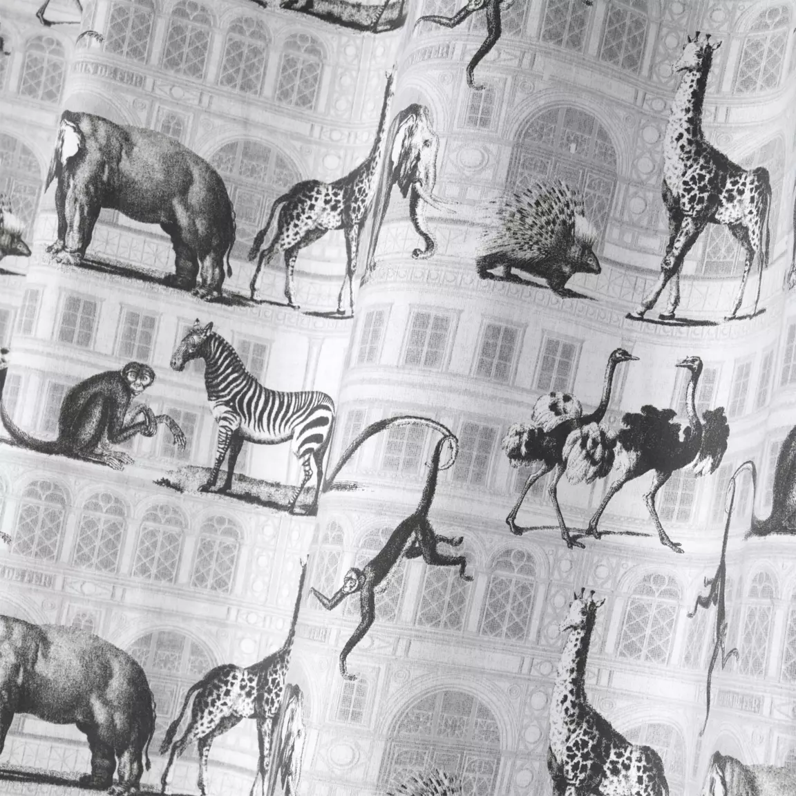 Rideau coton (135 x 250 cm) Haussmann Gris
