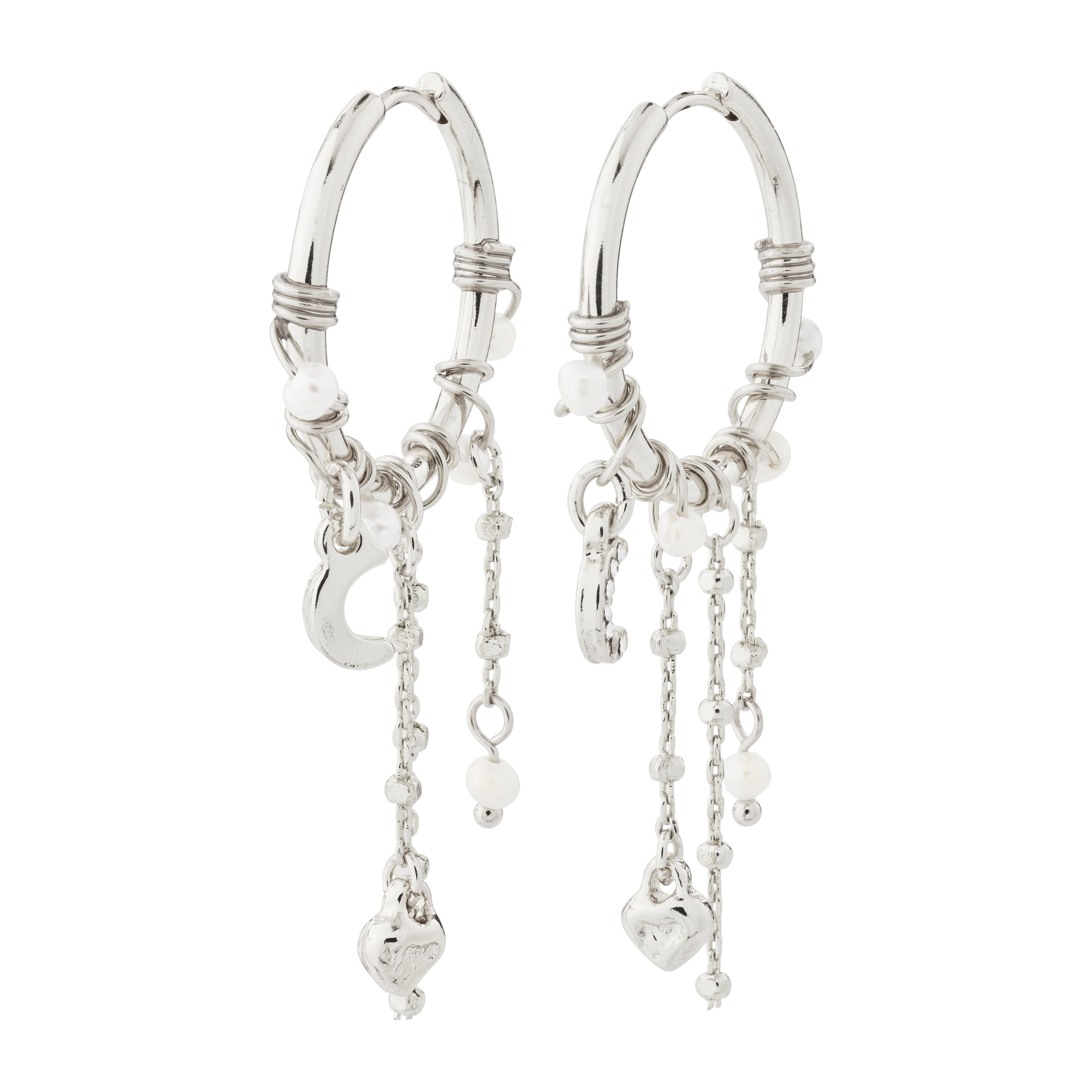 PILGRIM  Arlet hoops - sølvbelagt