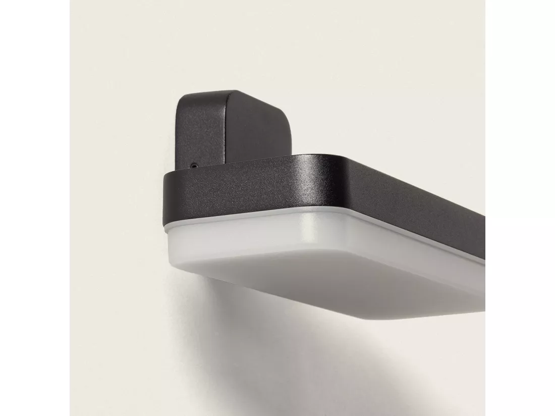 Applique Murale Extérieure LED 10W Éclairage Rectangulaire Noire Mirto Noir