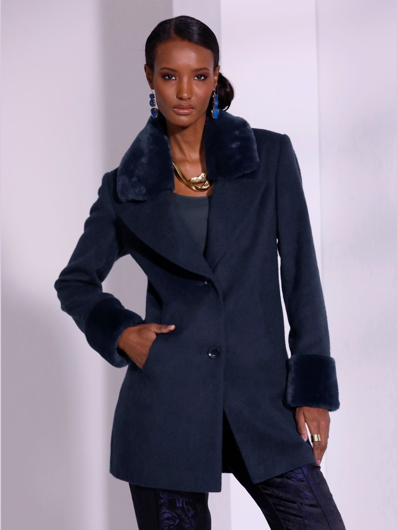 Veste longue 20% laine