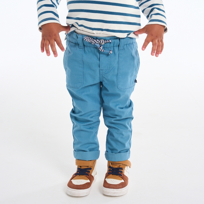 T-shirt marinière bleu bébé garçon