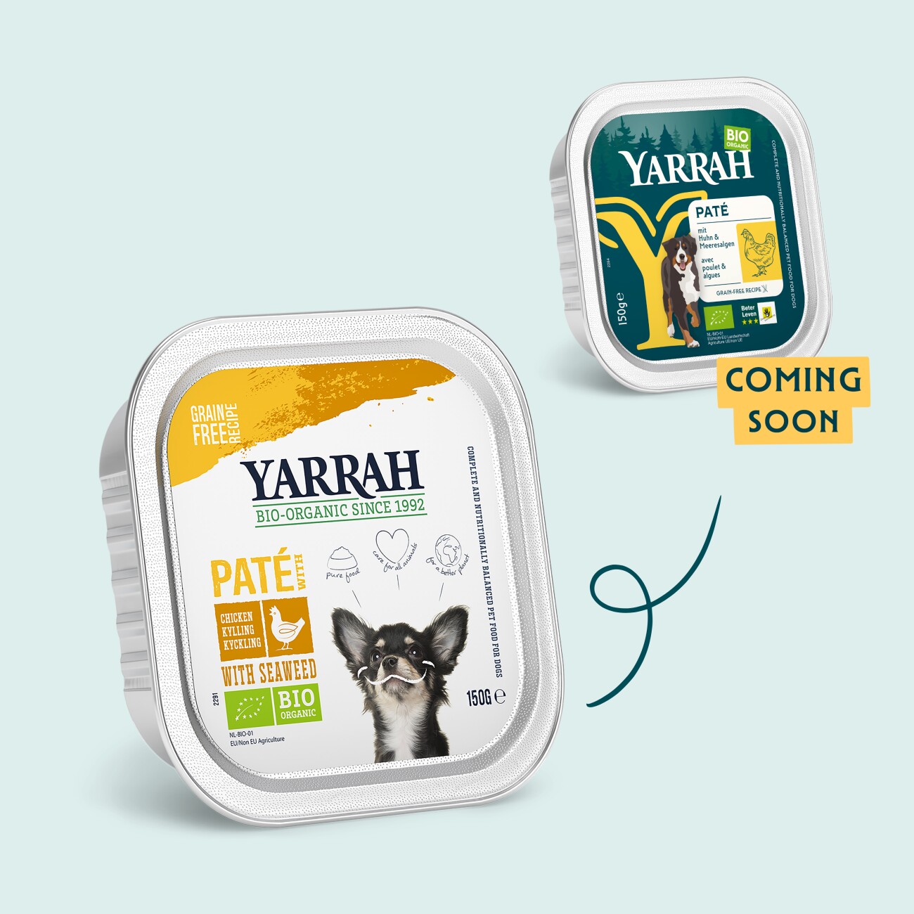Yarrah Bio Nassfutter Adult Pastete 12x150 g Huhn mit Meeresalgen