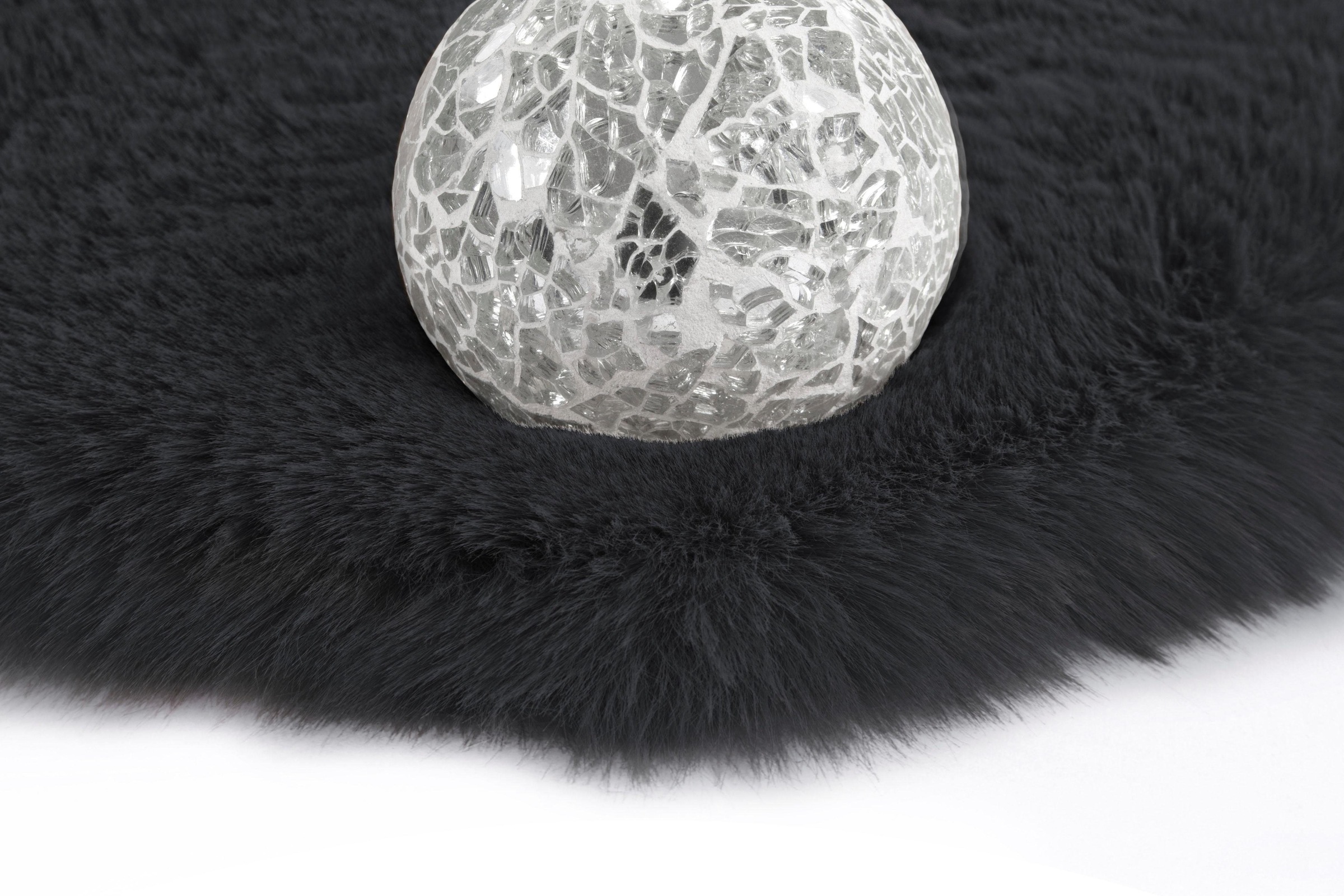 calo-deluxe Fellteppich »Vogesen 212« rund 45 mm Höhe Kunstfell, Wohnzimmer