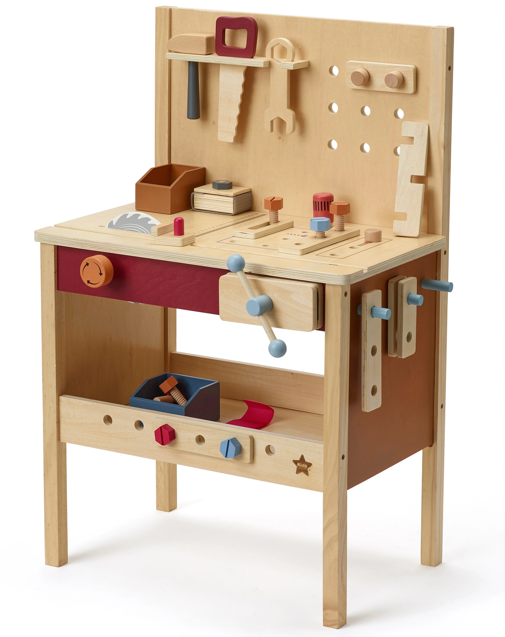 Holz-Werkbank CRAFTSKIDS 39-teilig in bunt