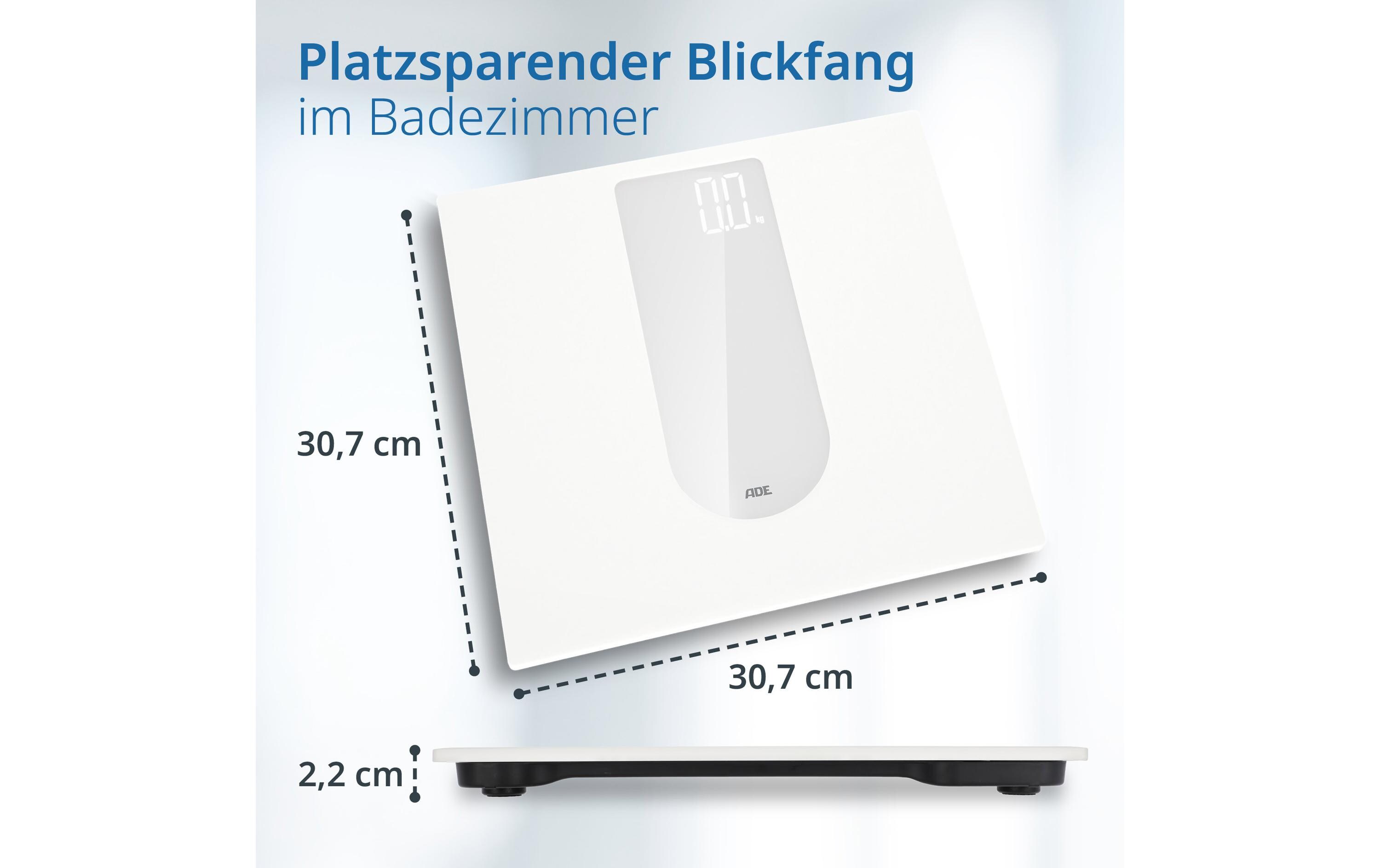 Personenwaage Allegra WeissDigitale Körperwaage in modernem Design