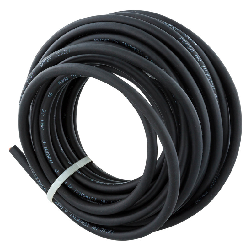 Rubber kabel 10m 3x1,0mm² zwart