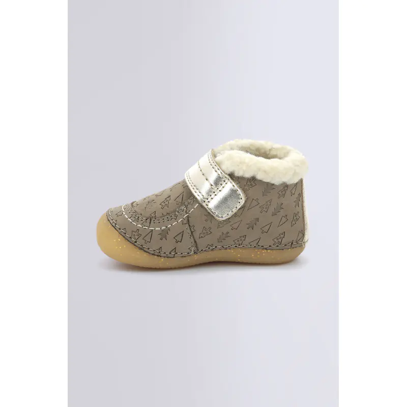 SO SCHUSS TAUPE OR FANTAISIE BOTTILLONS Cuir Fille