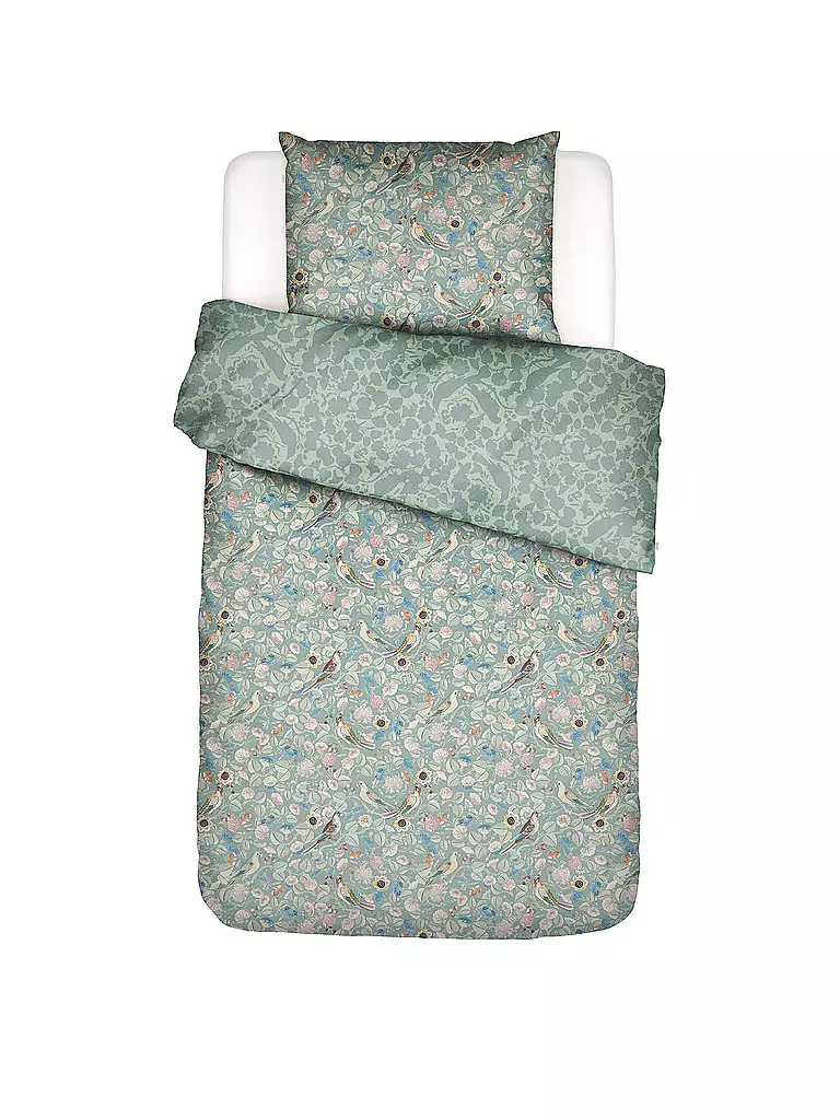 ESSENZA Satin-Bettwäsche ALESTE 70x90cm/140x200cm Surf Green  hellgrün