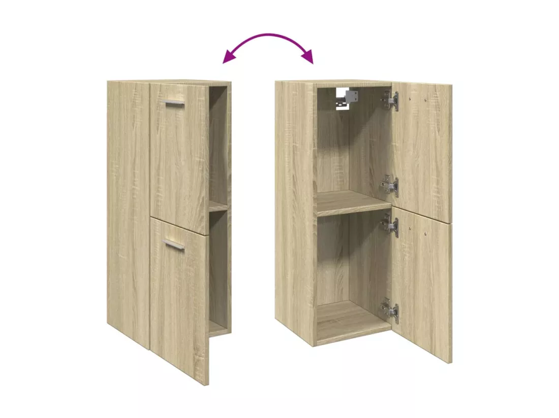 Armoire de salle de bain Chêne sonoma 30x30x80 cm Aggloméré