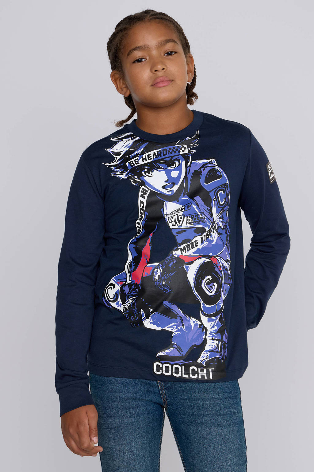 Coolcat Longsleeve T-shirt Theo met Motor Boy Print