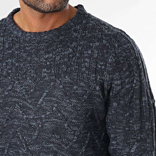 Pull Bleu Marine Chiné