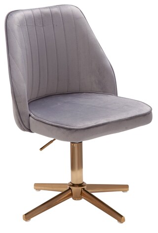 Drehstuhl Farsund 47 x 100 cm grau gold
