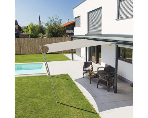 Parasol Cannes Vierkant Grijs 3x3 m