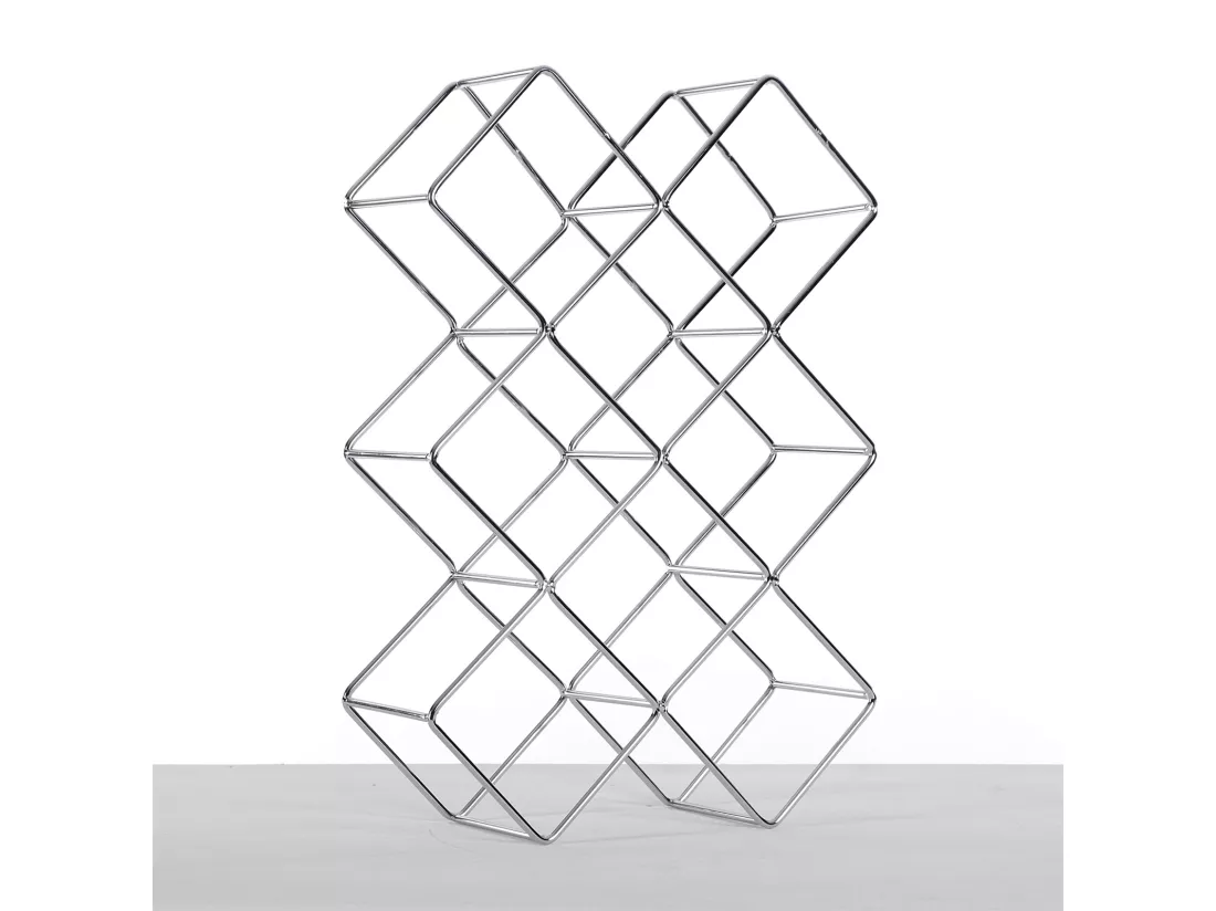 PORTE-BOUTEILLE QUADRAT Métal argent