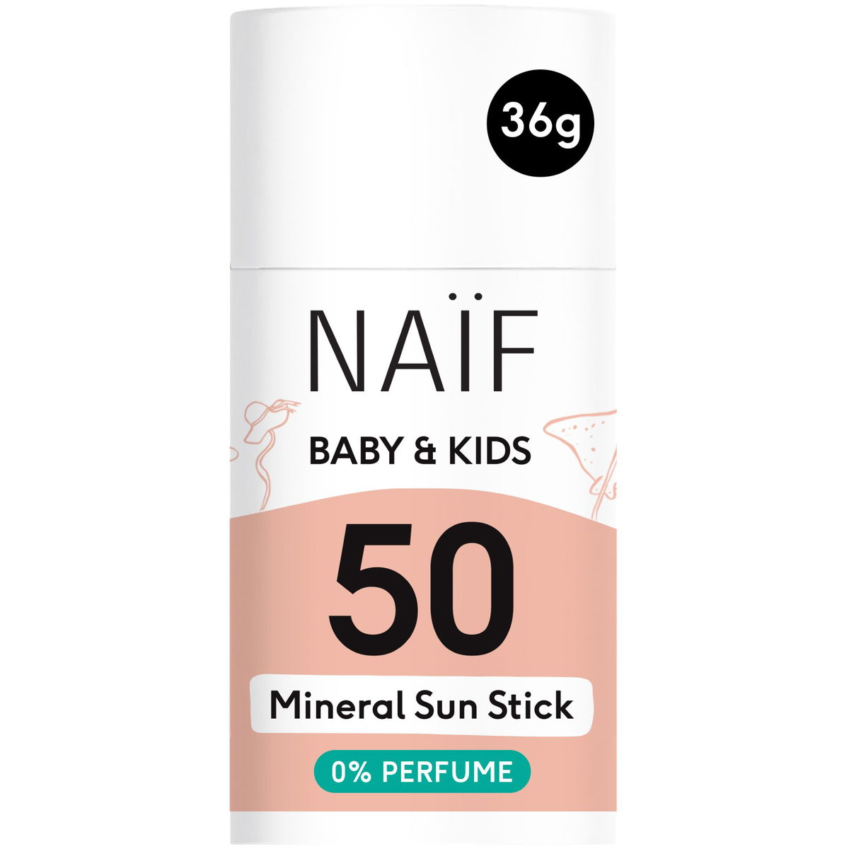 NAÏFNAÏF   Mineralischer Sonnenschutzstick SPF50 Baby und Kids