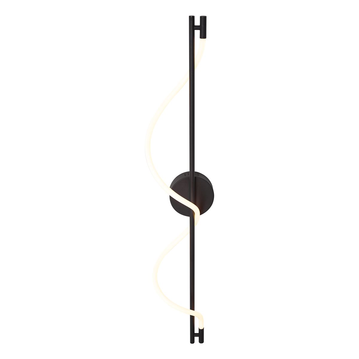 Moderne wandlamp zwart incl. LED 3-staps dimbaar - Twirl